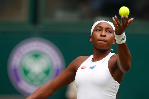 Coco Gauff of the U.S. in seen in action during her second-round match at Wimbledon July 1, 2021. REUTERS/PAUL CHILDS
