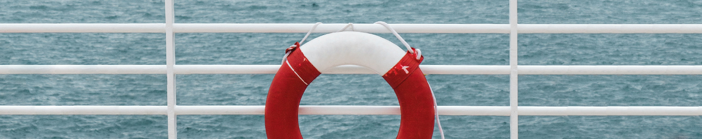 floater hanging on rail