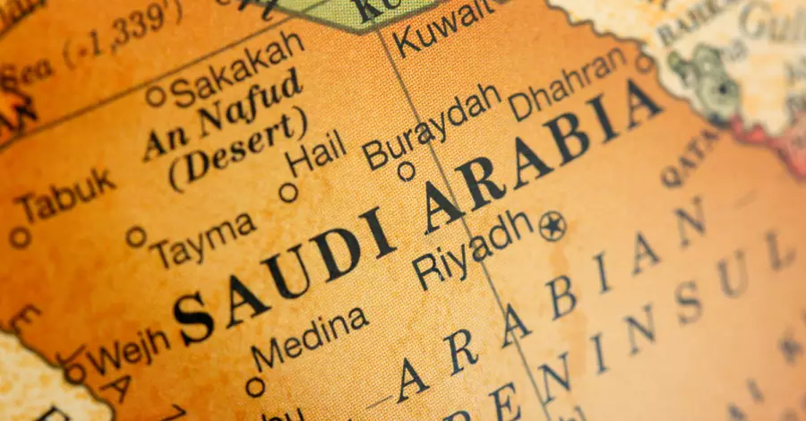 map of saudi arabia