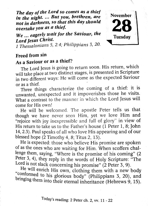 Temmy's thegoodseed daily devotional Freed from sin. As a Saviour or as a thief?