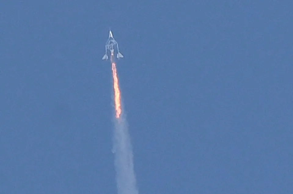 Richard Branson has successfully touched the edge of space on board a Virgin Galactic flight